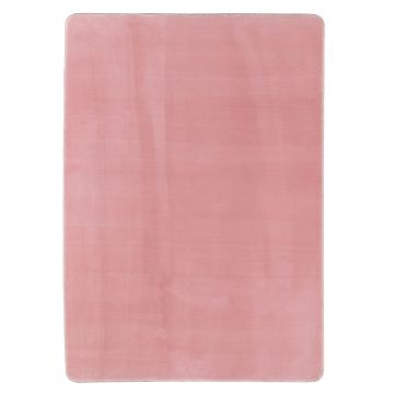 Luxy tapete pelo comprido passadeira 80x150cm rosa claro
