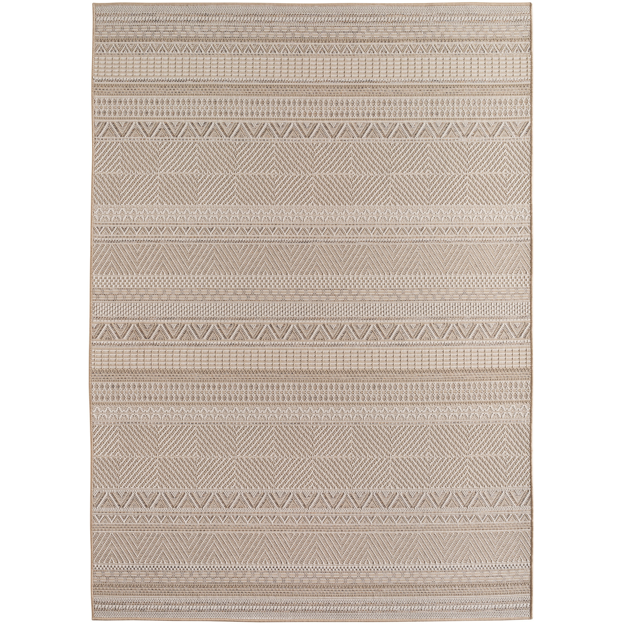 Desert Wav tapete exterior tecelagem plana retangular 120x170cm bege