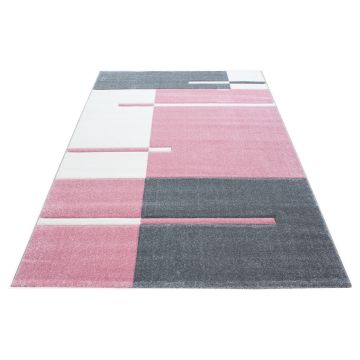 Hawaii Linha tapete pelo curto retangular 80x150cm rosa