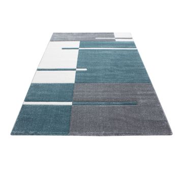 Hawaii Linha tapete pelo curto retangular 80x150cm azul