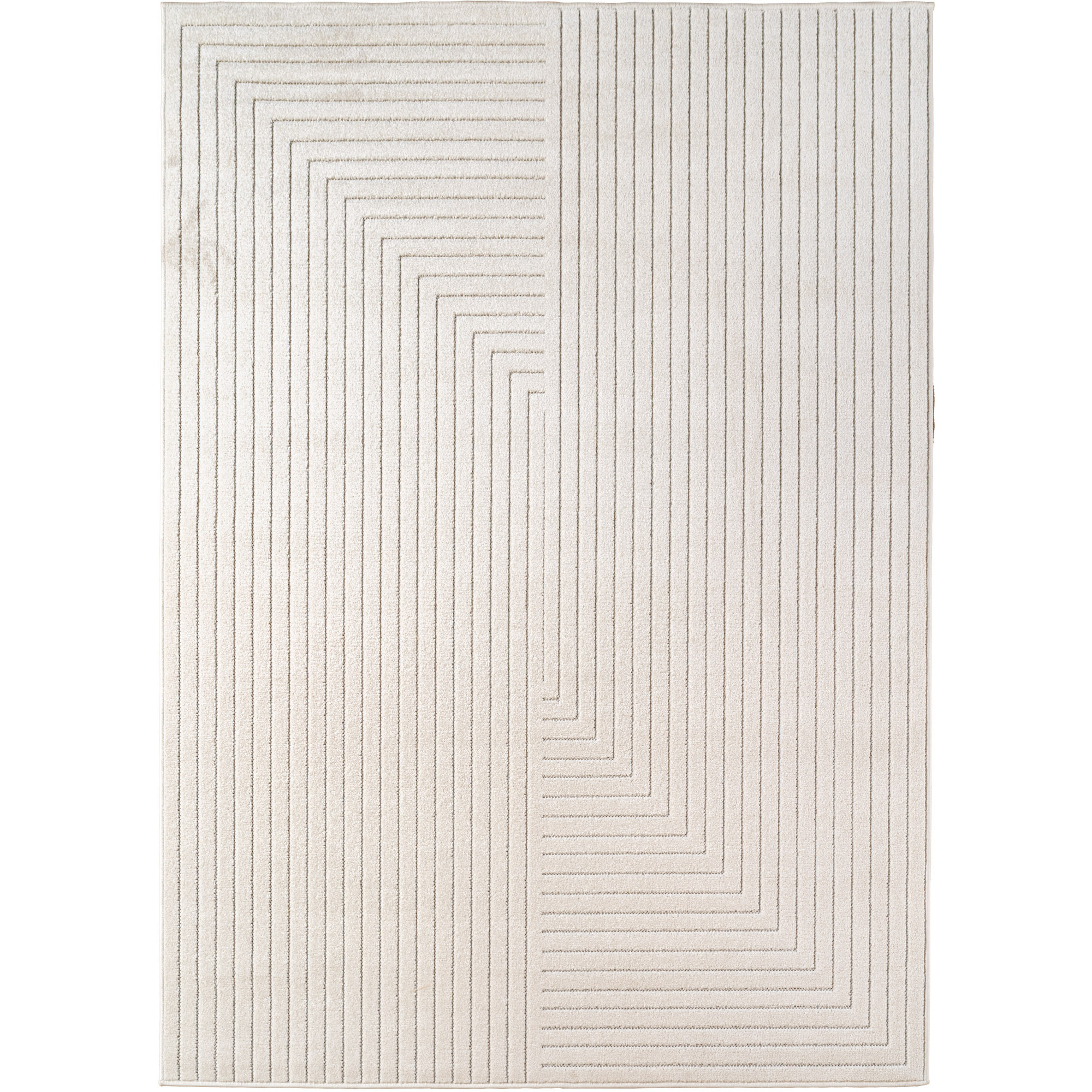 Nova Luo tapete pelo curto passadeira 80x150cm creme