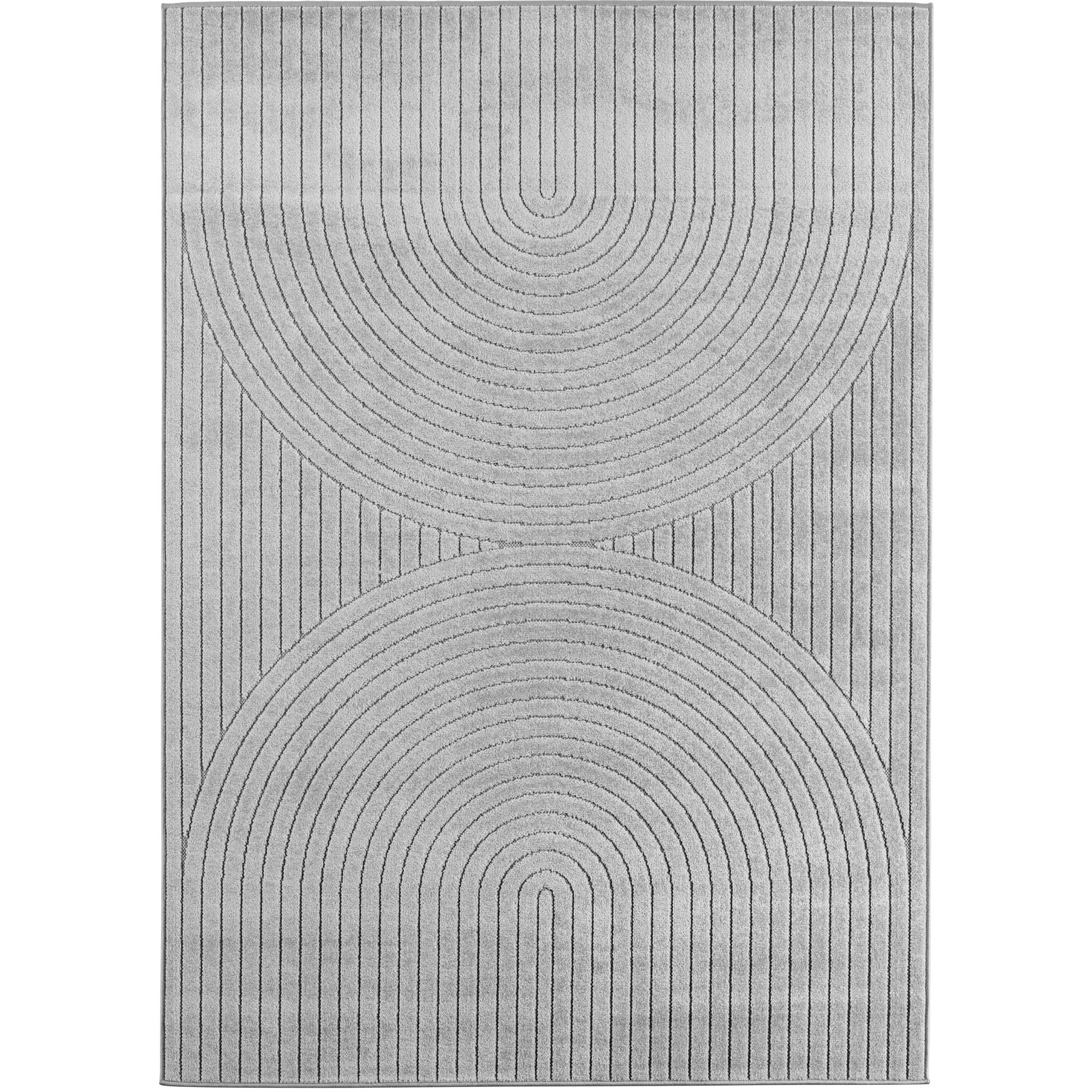 Nova Uro tapete pelo curto retangular 200x290cm prateado