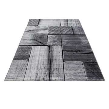 Parma Lami tapete pelo curto retangular 200x290cm preto