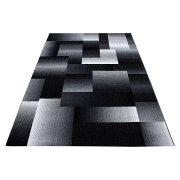 Miami Jawa tapete pelo curto retangular 160x230cm preto