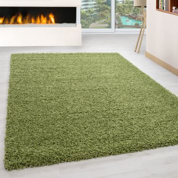 Life Shaggy tapete pelo comprido retangular 200x290cm verde