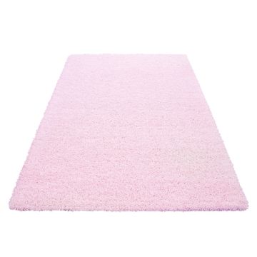Life Shaggy tapete pelo comprido retangular 200x290cm rosa