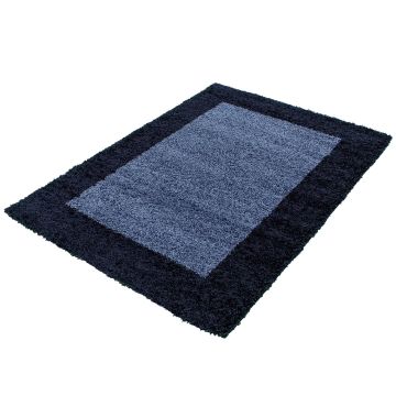 Life Shaggy Sombra tapete pelo comprido retangular 200x290cm azul-marinho