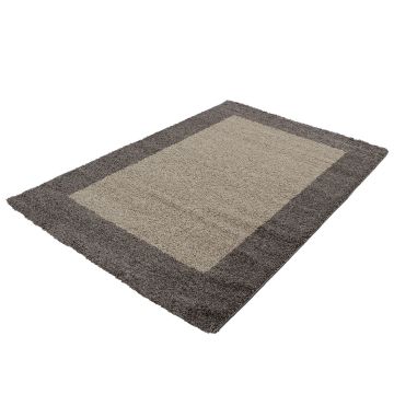 Life Shaggy Sombra tapete pelo comprido passadeira 100x200cm taupe