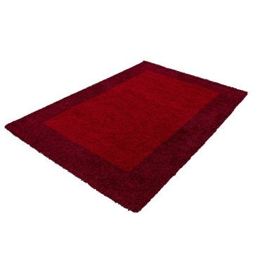 Life Shaggy Sombra tapete pelo comprido retangular 240x340cm vermelho