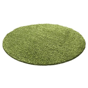 Dream Shaggy tapete pelo comprido redondo Ø 120cm verde