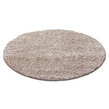 Dream Shaggy tapete pelo comprido redondo Ø 80cm bege