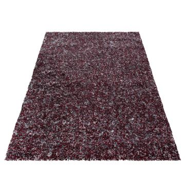 Enjoy Shaggy tapete pelo comprido retangular 140x200cm vermelho