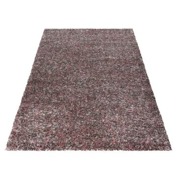 Enjoy Shaggy tapete pelo comprido retangular 120x170cm rosa claro