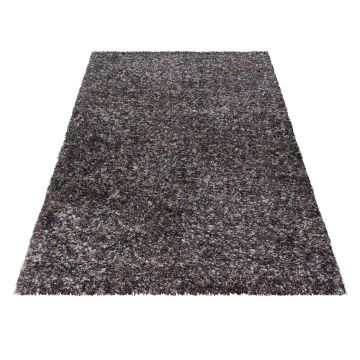 Enjoy Shaggy tapete pelo comprido retangular 120x170cm taupe