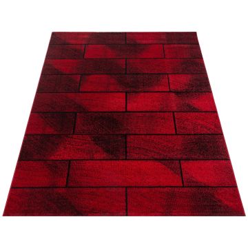 Beta Walx tapete pelo curto retangular 200x290cm vermelho
