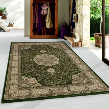 Kashmir Indi tapete pelo curto retangular 200x290cm verde