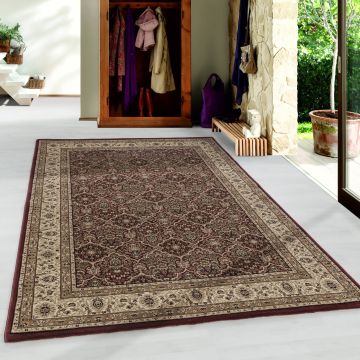 Kashmir Hereke tapete pelo curto retangular 120x170cm vermelho