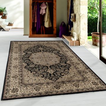 Kashmir Celtik tapete pelo curto retangular 300x400cm preto