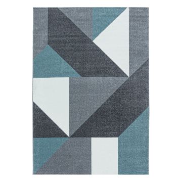 Ottawa Origami tapete pelo curto retangular 240x340cm azul