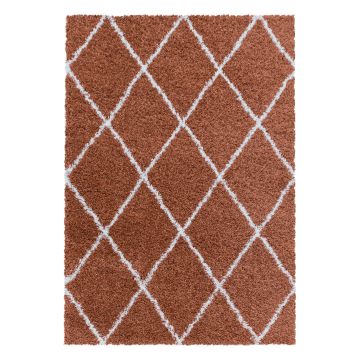 Alvor Shaggy tapete pelo comprido retangular 160x230cm terra