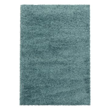 Sydney Shaggy tapete pelo comprido retangular 240x340cm aqua azul