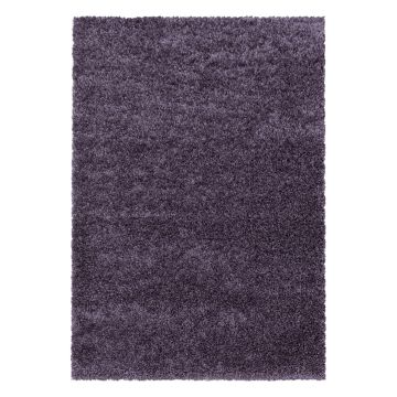 Sydney Shaggy tapete pelo comprido retangular 80x150cm violeta