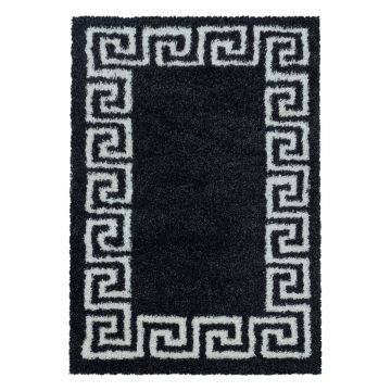 Hera Shaggy tapete pelo comprido retangular 60x110cm antracite