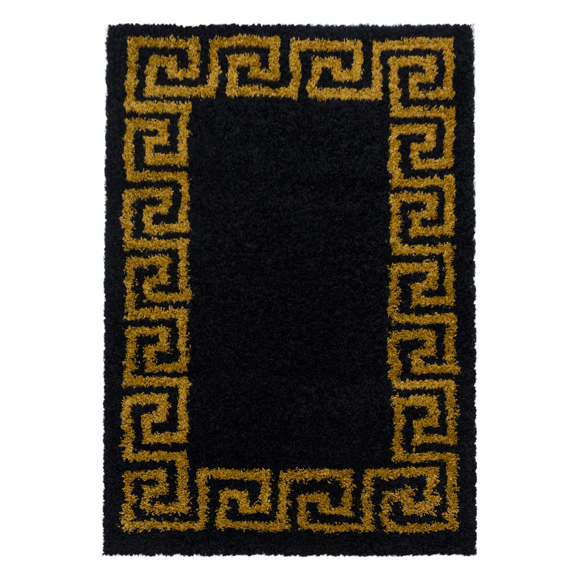 Hera Shaggy tapete pelo comprido retangular 60x110cm dourado