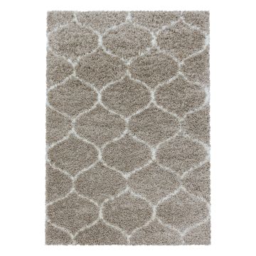 Salsa Shaggy tapete pelo comprido passadeira 80x250cm bege