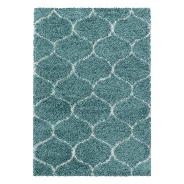 Salsa Shaggy tapete pelo comprido retangular 200x290cm azul