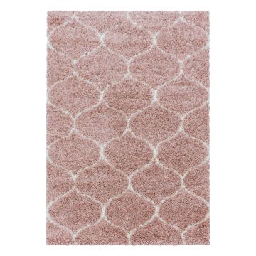 Salsa Shaggy tapete pelo comprido retangular 240x340cm rosa claro