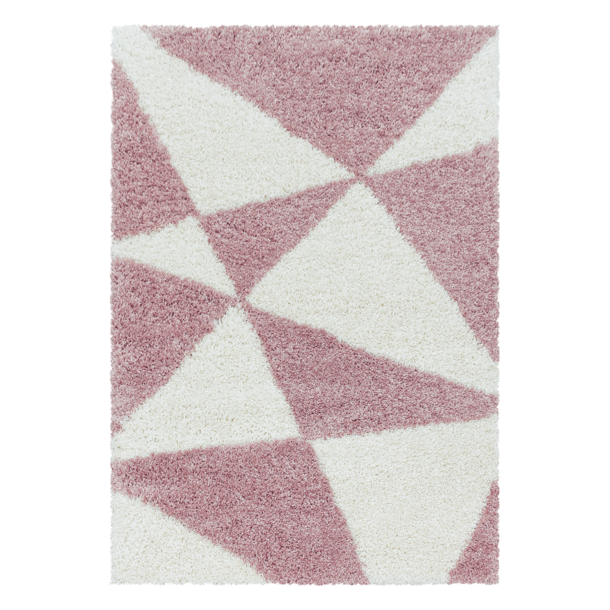 Tango Shaggy tapete pelo comprido retangular 60x110cm rosa claro