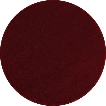 Ata tapete pelo curto redondo Ø 160cm vermelho