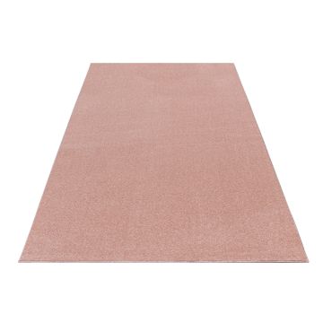 Ata tapete pelo curto retangular 80x150cm rosa claro