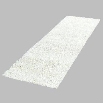 Life Shaggy tapete pelo comprido passadeira 80x250cm creme