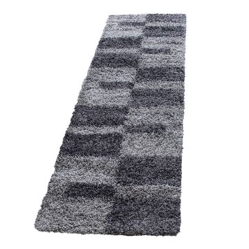 Gala Shaggy tapete pelo comprido passadeira 80x250cm cinzento