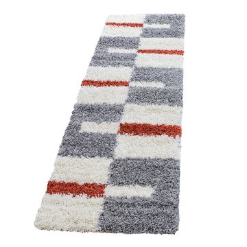 Gala Shaggy tapete pelo comprido passadeira 80x250cm terra