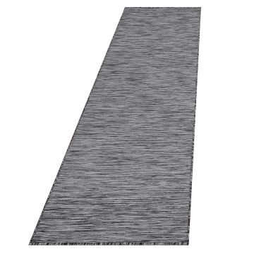 Mambo tapete exterior tecelagem plana passadeira 67x230cm antracite
