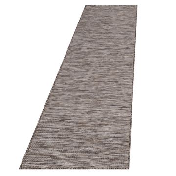 Mambo tapete exterior tecelagem plana passadeira 67x230cm bege
