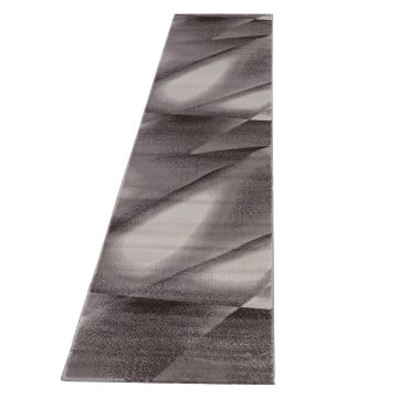 Miami Hios tapete pelo curto passadeira 80x300cm castanho