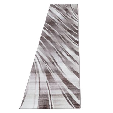 Parma Cristal tapete pelo curto passadeira 80x300cm castanho