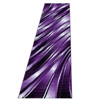 Parma Cristal tapete pelo curto passadeira 80x300cm lilás