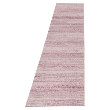 Plus tapete pelo curto passadeira 80x300cm rosa