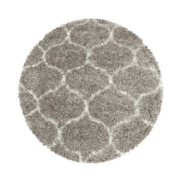 Salsa Shaggy tapete pelo comprido redondo Ø 80cm bege