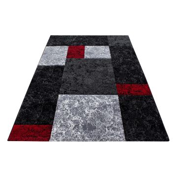 Hawaii Blocos tapete pelo curto retangular 120x170cm vermelho