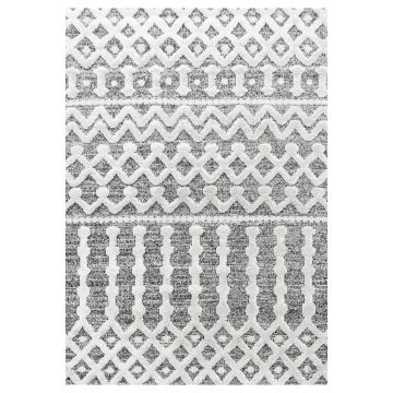 Pisa Wavy tapete pelo comprido passadeira 80x250cm cinzento