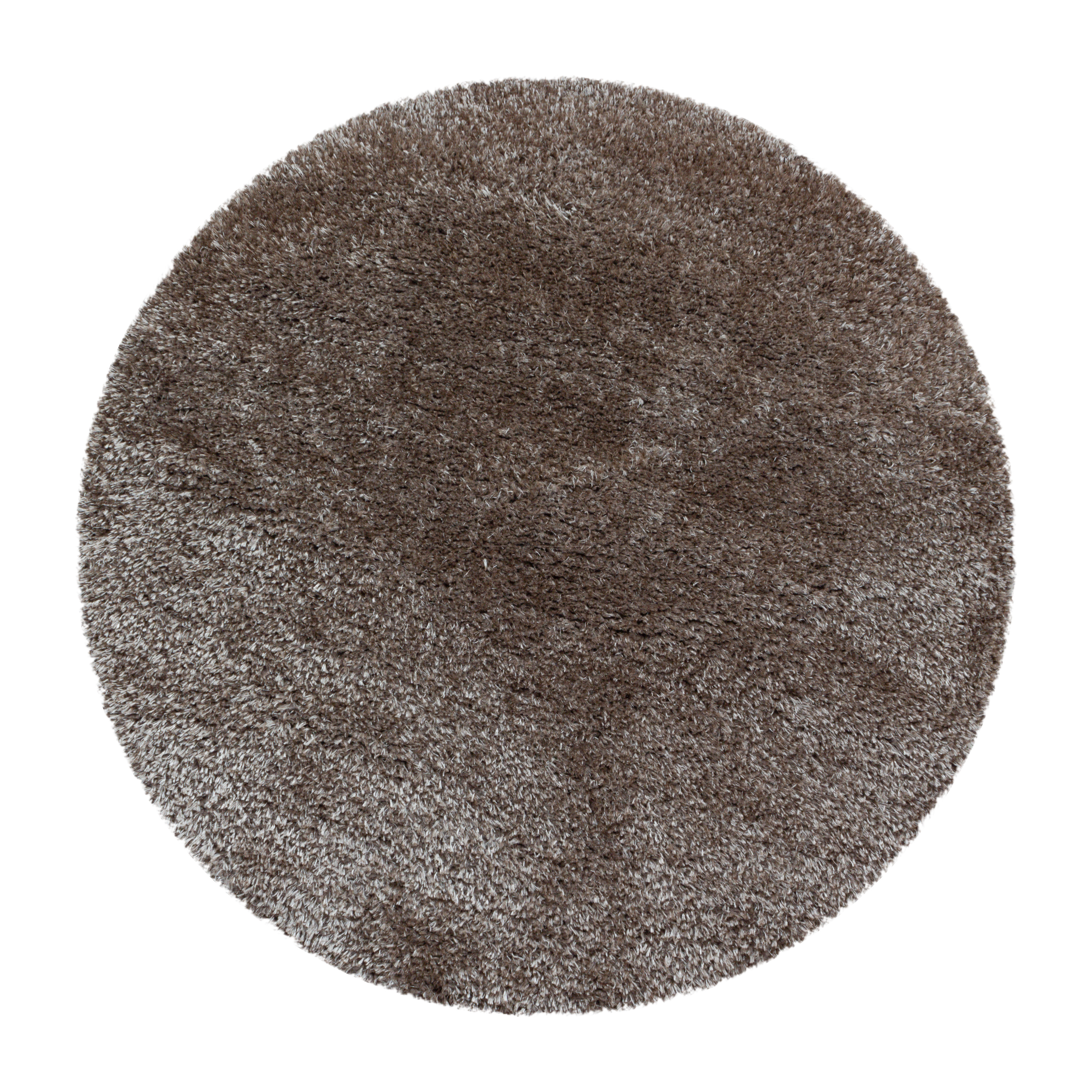 Brilliant Shaggy tapete pelo comprido redondo Ø 80cm taupe