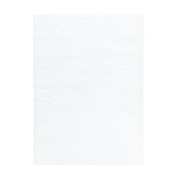 Brilliant Shaggy tapete pelo comprido retangular 140x200cm branco-neve