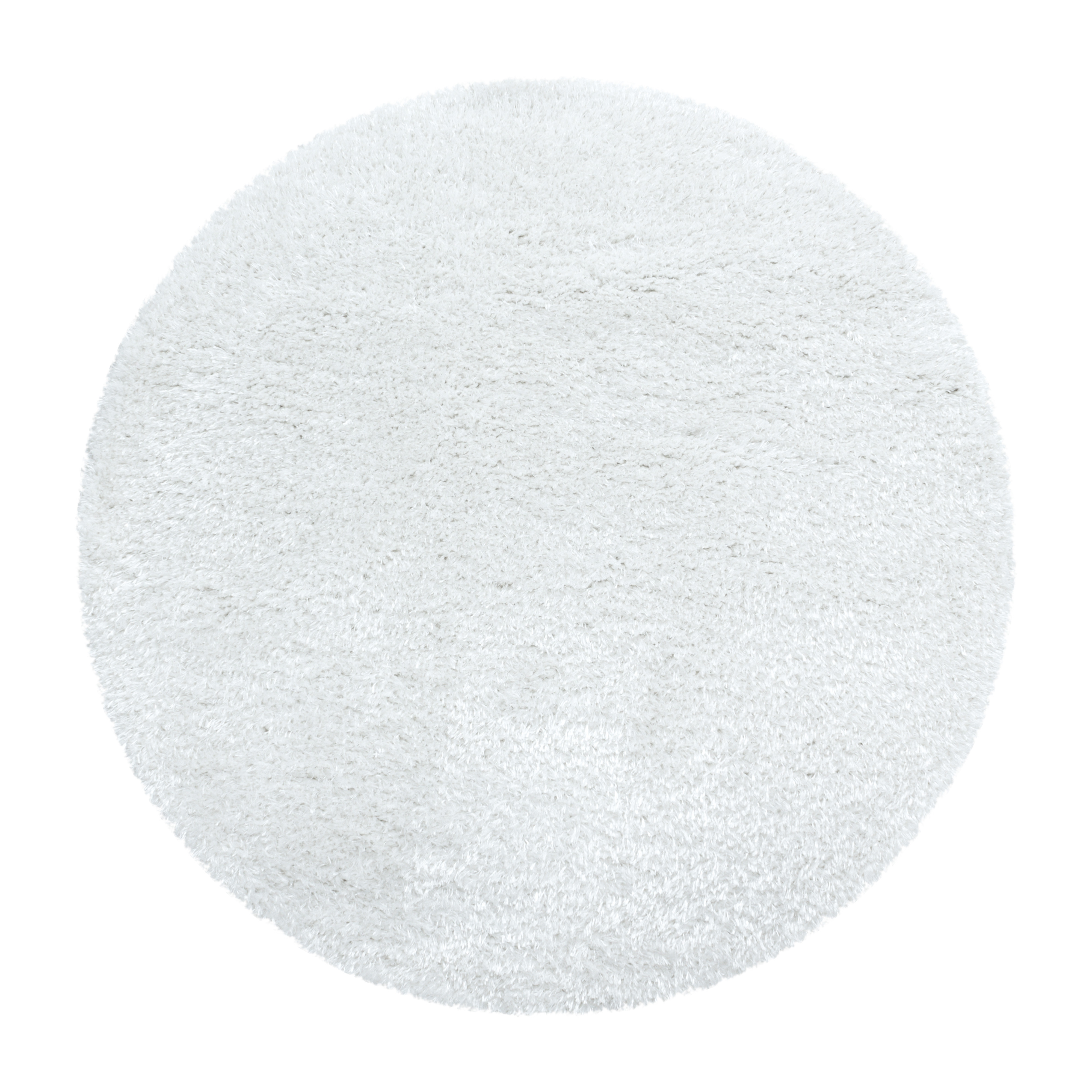 Brilliant Shaggy tapete pelo comprido redondo Ø 80cm branco-neve