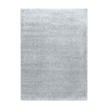 Brilliant Shaggy tapete pelo comprido retangular 200x290cm prateado